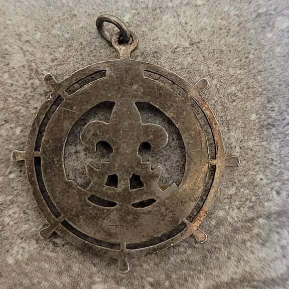 Boy Scout Early Sea Scout Quartermaster Medal STERLING 7742MM vintage - Picture 2 of 5